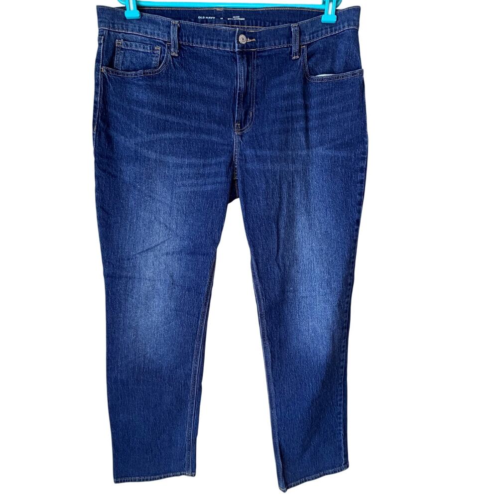 Old Navy Dark Wash Mid-Rise Wow Boyfriend Jean Size 16
